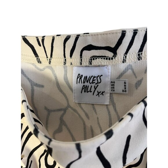 Princess Polly Women's Overalls Zebra Striped Size 2 - Picture 4 of 8